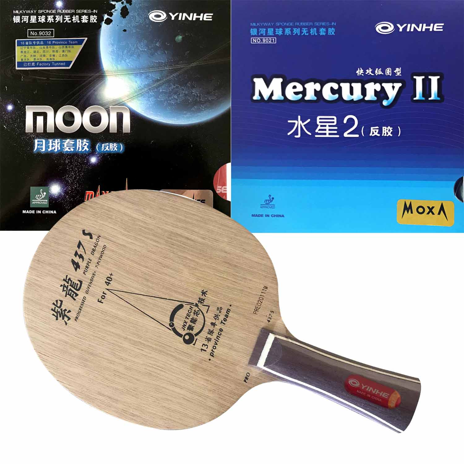 Pro Combo Racket YINHE Purple  - đánh giá và giá Table Tennis Zhang Jike