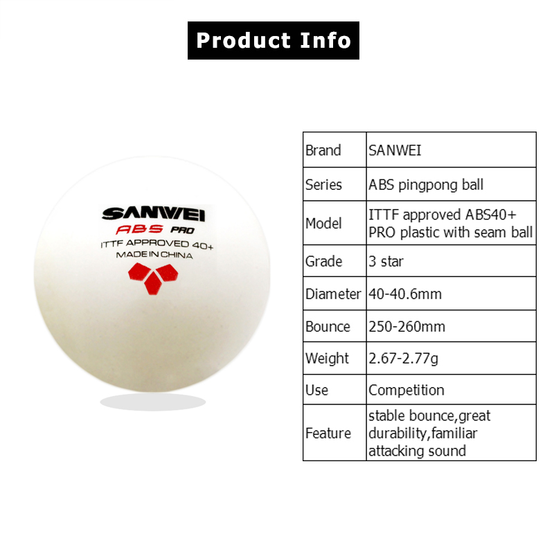 SANWEI ABS PRO 3-Star 40+ Tabl - đánh giá và giá Table Tennis Olympics